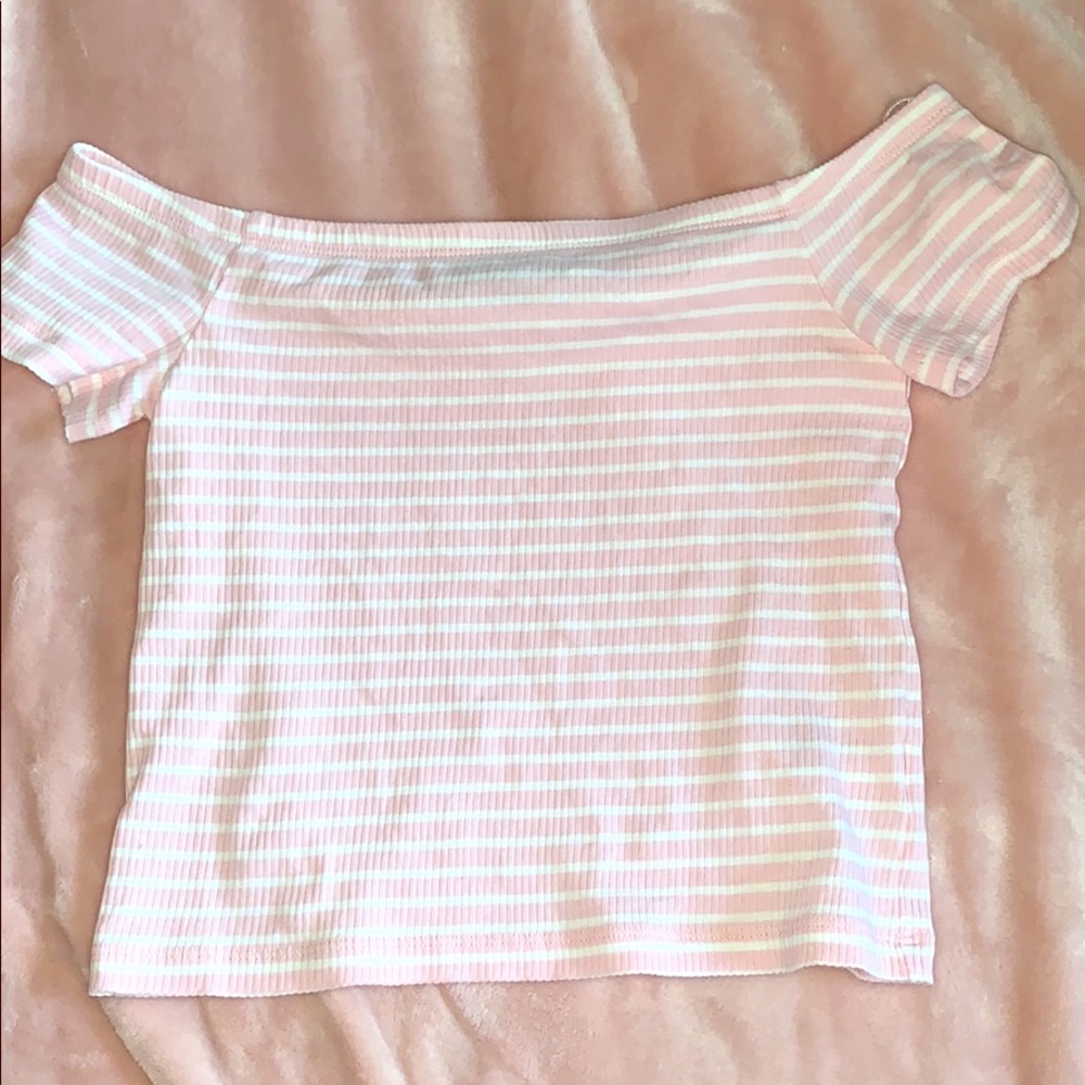 Forever 21 pink off the shoulder top